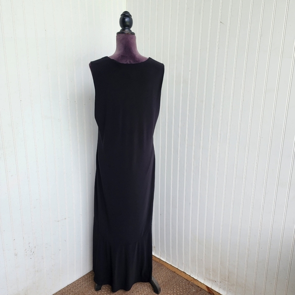 Last Tango Women's Black Stretch Maxi Sleeveless Dress Long USA Sz XL - Picture 4 of 10